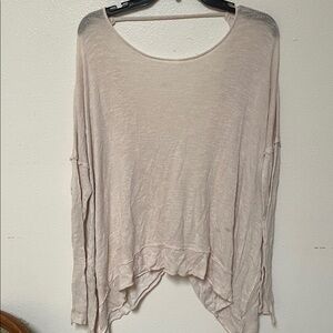 We The Free Distressed Light Pink Women's Blouse